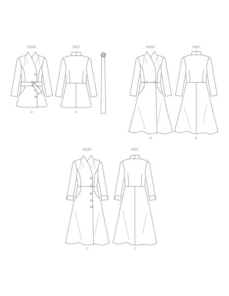 Patron Butterick 6917/D5 - Manteau