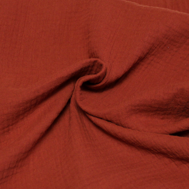 Double gaze 100% coton - Brique