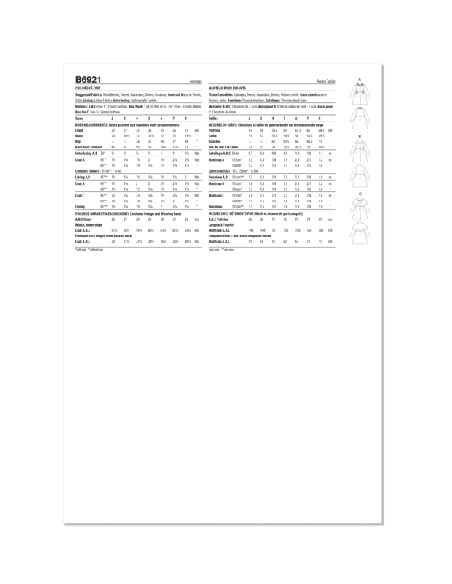 Patron Butterick 6921/CDD - Manteau