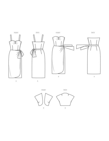 Patron Butterick 6923/A5 - Robe et veste boléro