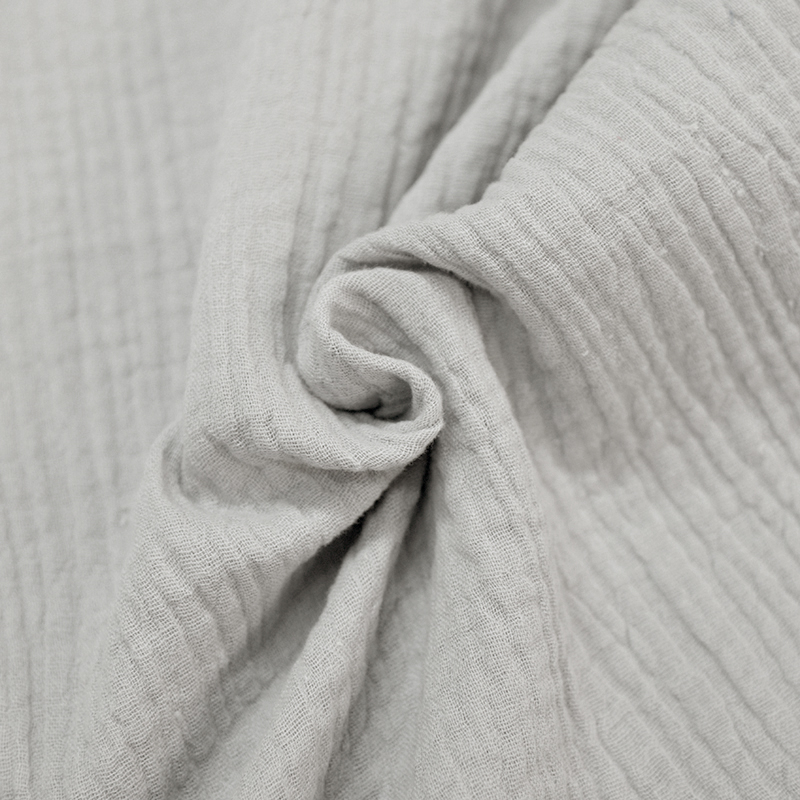 Double gaze 100% coton - Gris clair