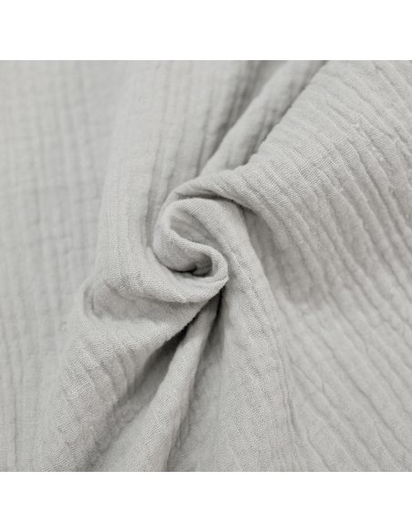 Double gaze 100% coton - Gris clair