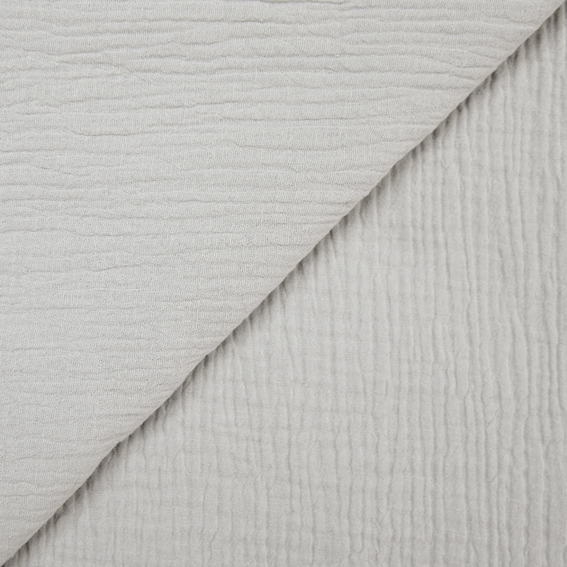 Double gaze 100% coton - Gris clair