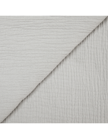 Double gaze 100% coton - Gris clair