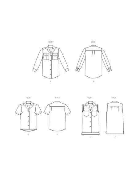 Patron Butterick 6924/B5 - Chemise