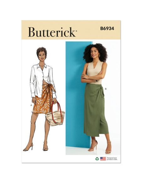 Patron Butterick 6934/A - Jupe portefeuille