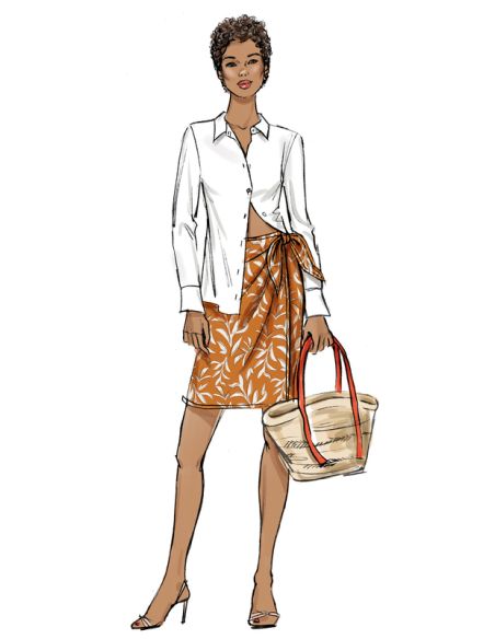 Patron Butterick 6934/A - Jupe portefeuille