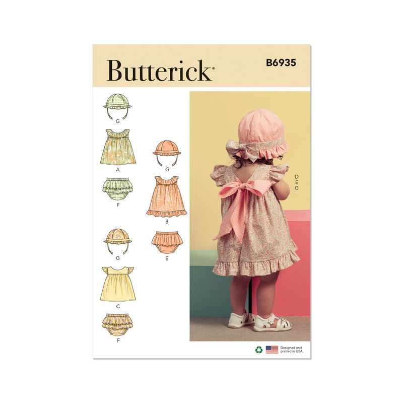 Patron Butterick 6935/A - Haut, culotte et chapeau