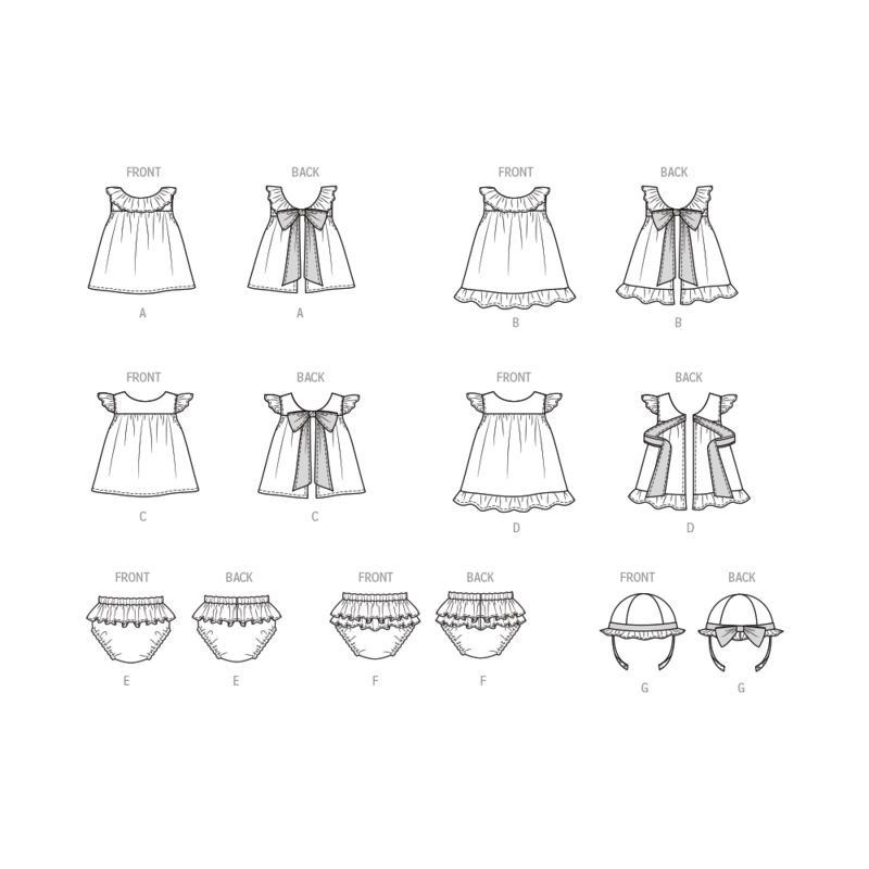 Patron Butterick 6935/A - Haut, culotte et chapeau