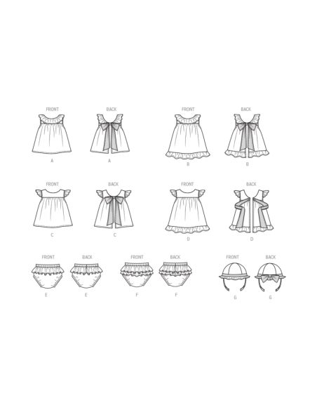 Patron Butterick 6935/A - Haut, culotte et chapeau