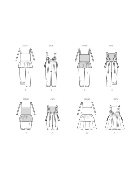 Patron Butterick 6936/A - Salopette et robe