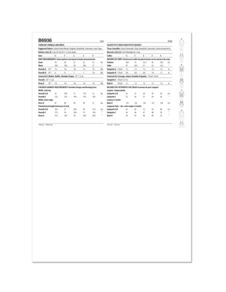 Patron Butterick 6936/A - Salopette et robe