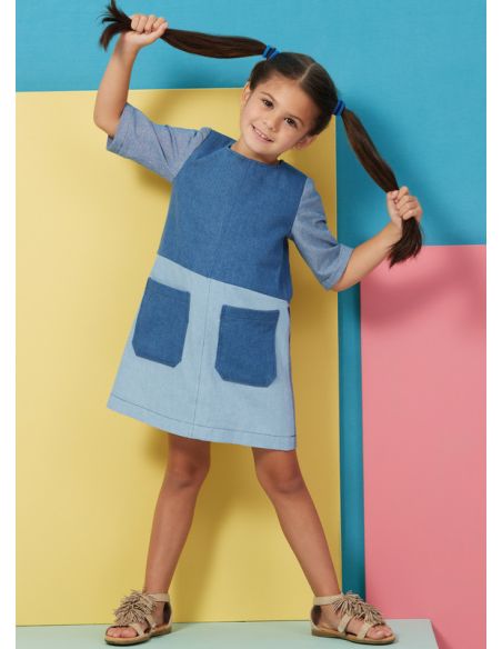 Patron Butterick 6937/CCE - Robe, barboteuse et chapeau