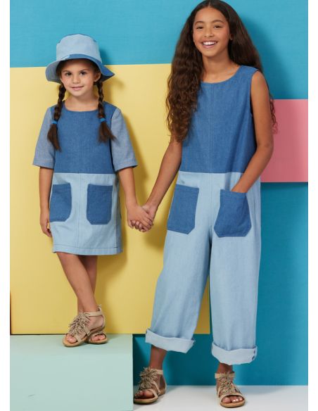 Patron Butterick 6937/CCE - Robe, barboteuse et chapeau