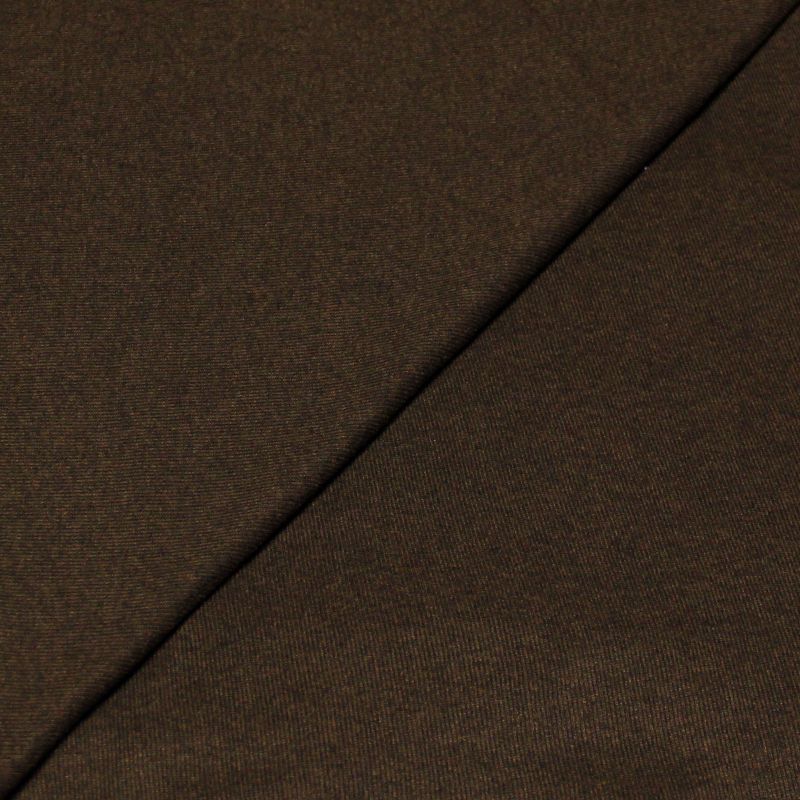 Jersey tubulaire lin & coton - Marron