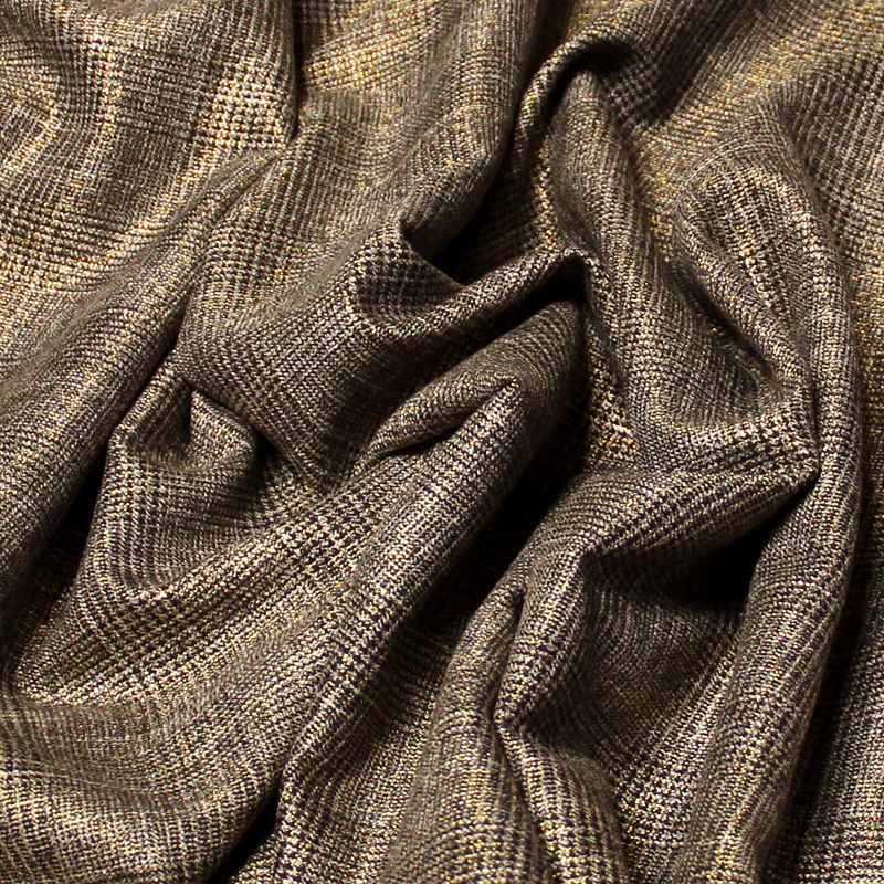 Clan polyviscose - Prince de Galles noir & doré