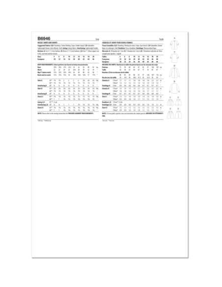 Patron Butterick 6946/D5 - Chemise