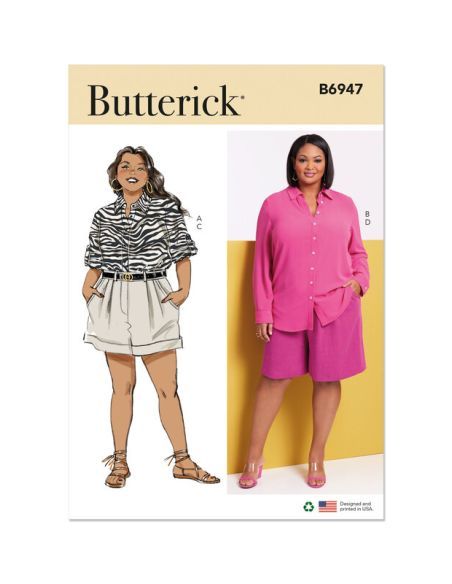 Patron Butterick 6947/W2 - Chemise et short