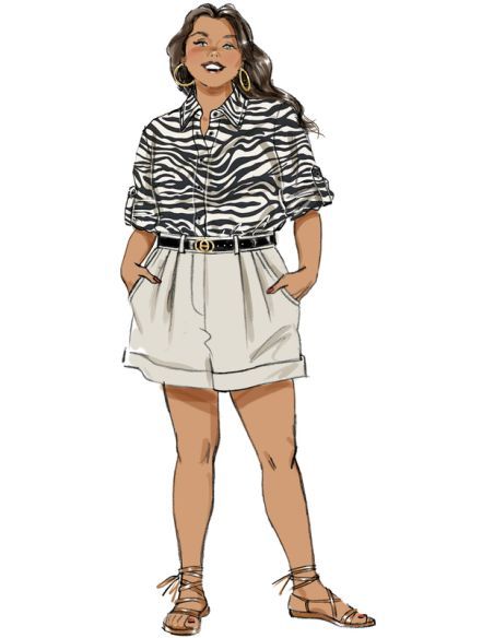 Patron Butterick 6947/W2 - Chemise et short