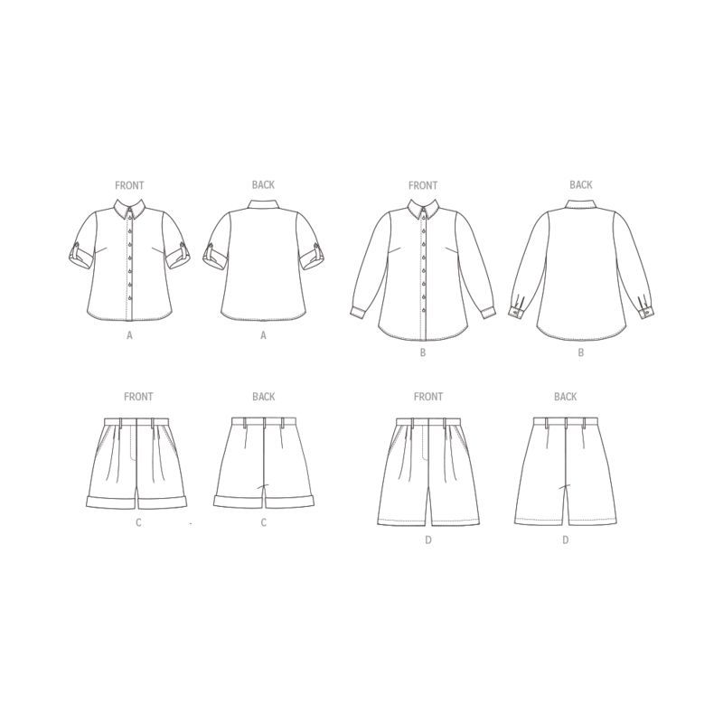 Patron Butterick 6947/W2 - Chemise et short