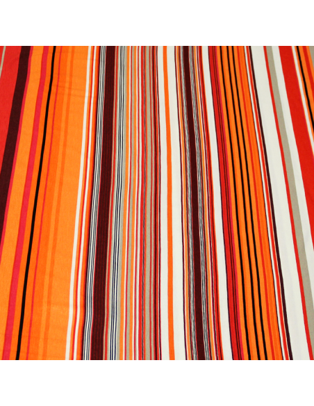 Jersey viscose - Rayure irrégulière ton orange