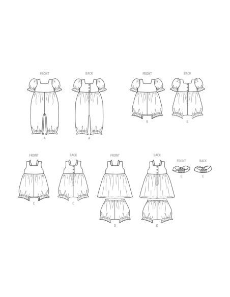 Patron Butterick 6950/A - Barboteuse