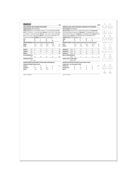 Patron Butterick 6950/A - Barboteuse