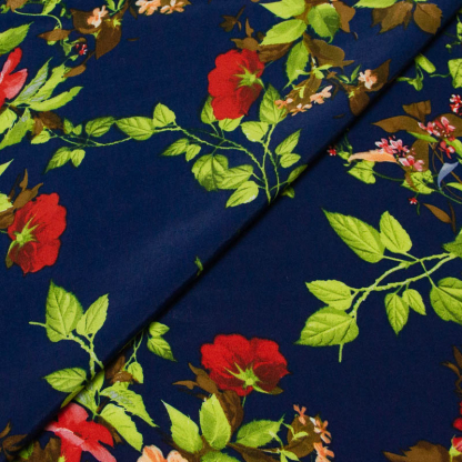 Étoffe 100% viscose - Jardin de minuit