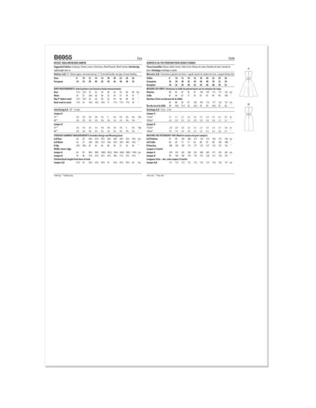 Patron Butterick 6955/B5 - Salopette