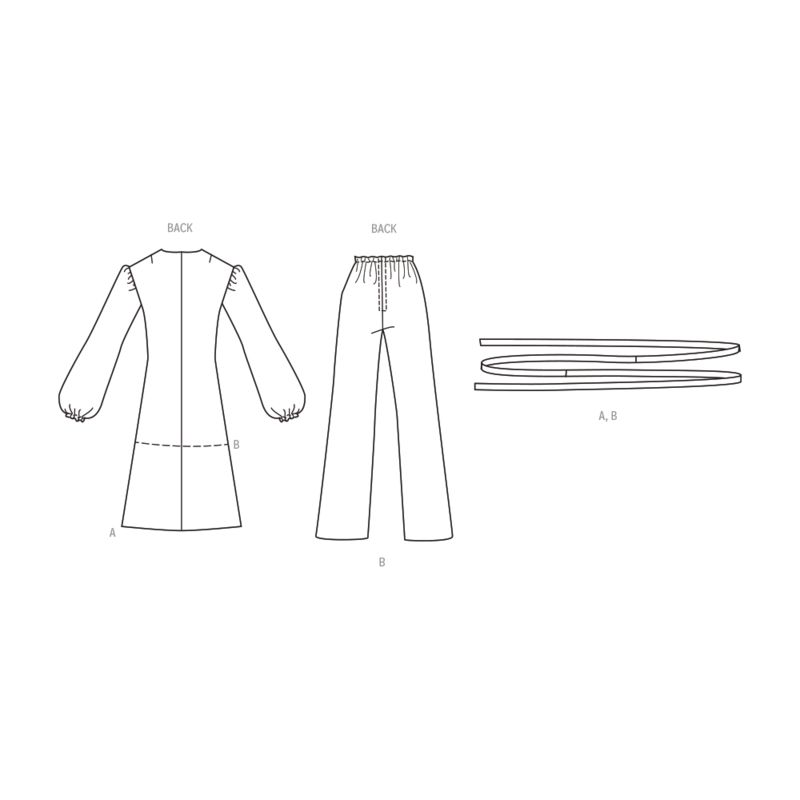 Patron Butterick 6958/B5 - Robe, tunique et pantalon