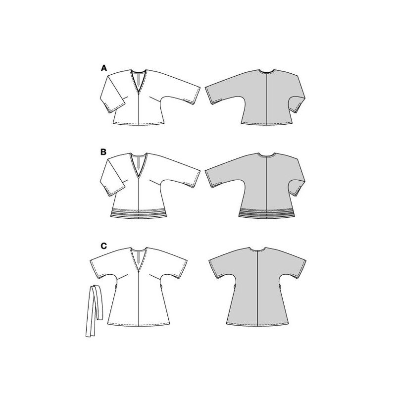 Patron Burda 5776 - Blouse tunique courte