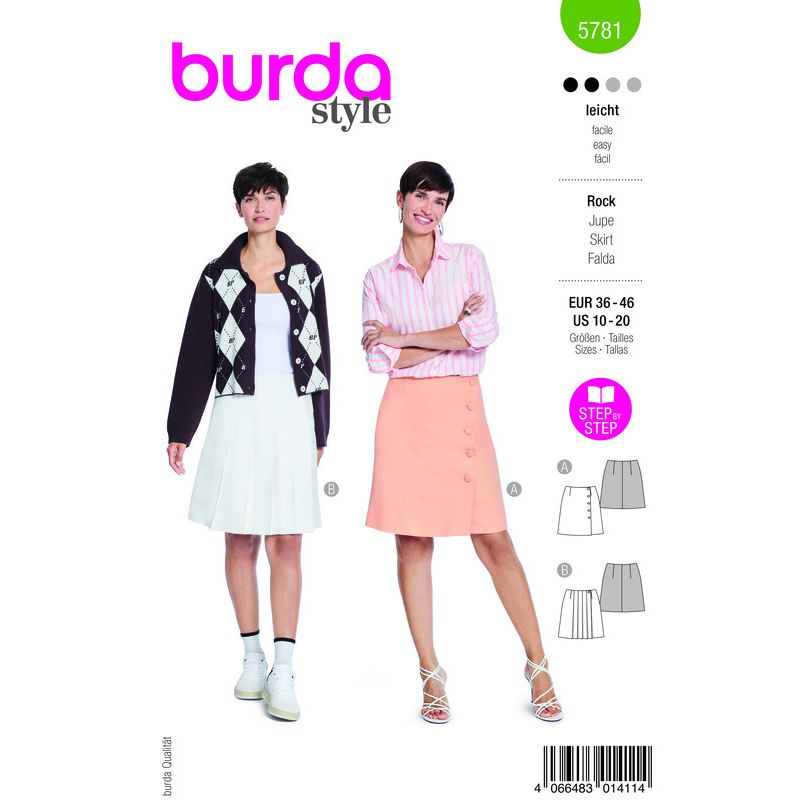 Patron Burda 5781 - Jupe