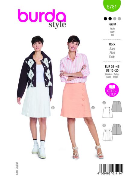 Patron Burda 5781 - Jupe