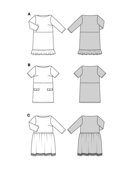 Patron Burda 5804 - Robe