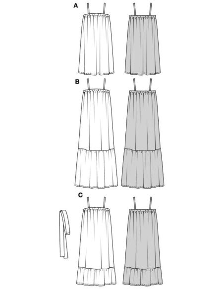 Patron Burda 5806 - Robe babydoll