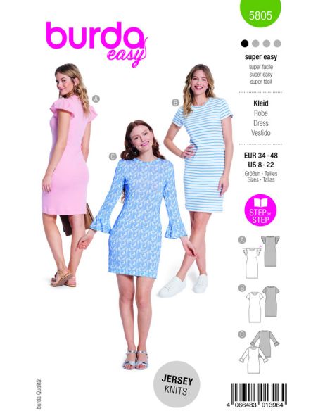 Patron Burda 5805 - Robe