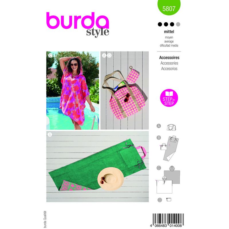 Patron Burda 5807 - Kit de plage