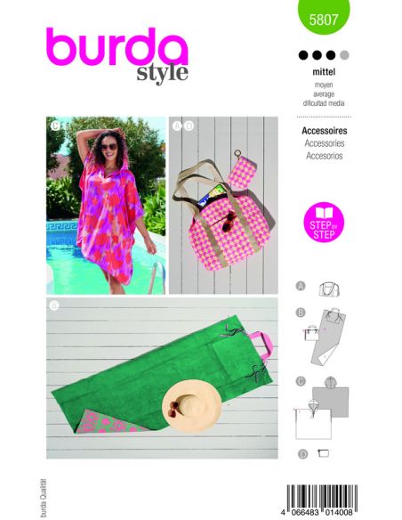 Patron Burda 5807 - Kit de plage