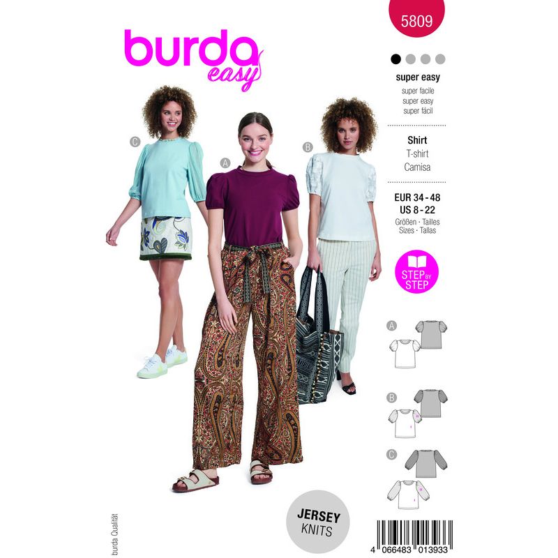 Patron Burda 5809 - T-shirt