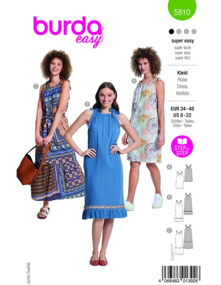 Patron Burda 5810 - Robe