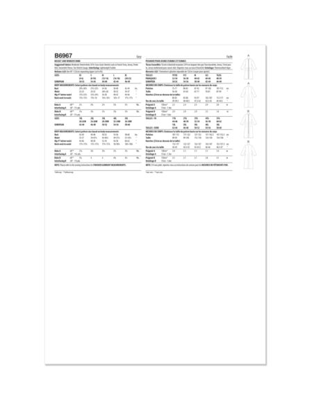 Patron Butterick 6967/AA - Peignoir