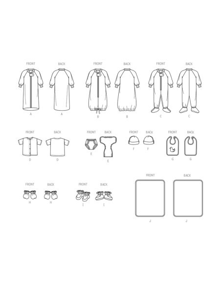 Patron Butterick 6968/A - Nids d’ange