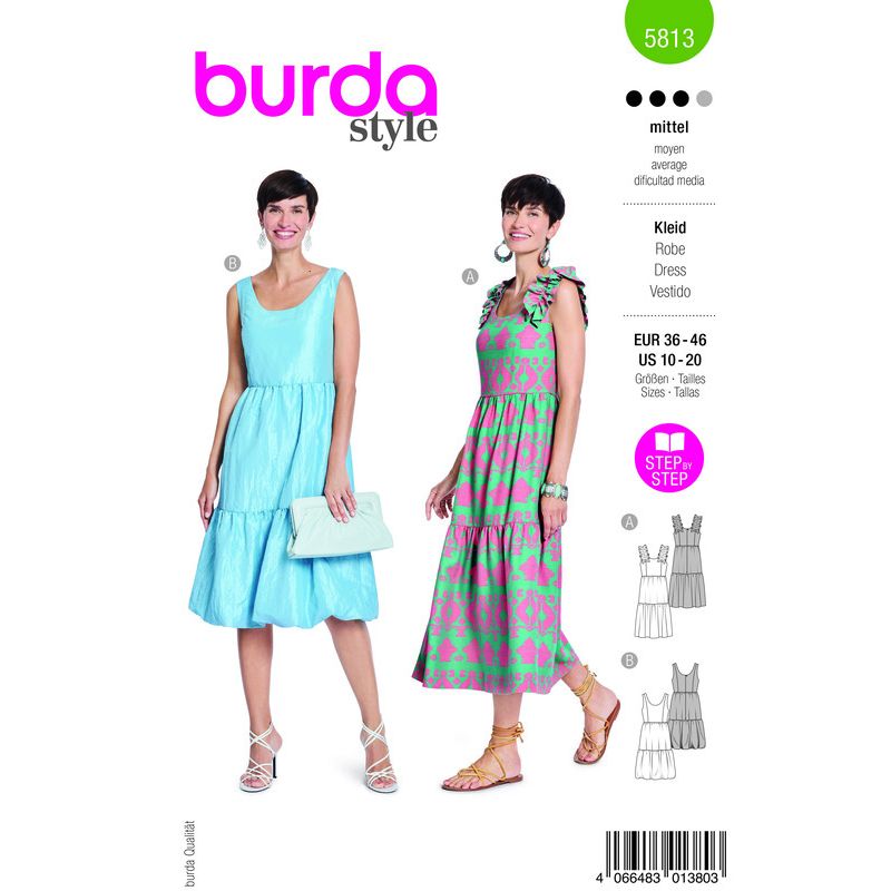 Patron Burda 5813 - Robe