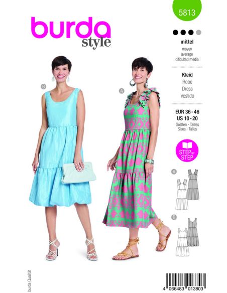 Patron Burda 5813 - Robe