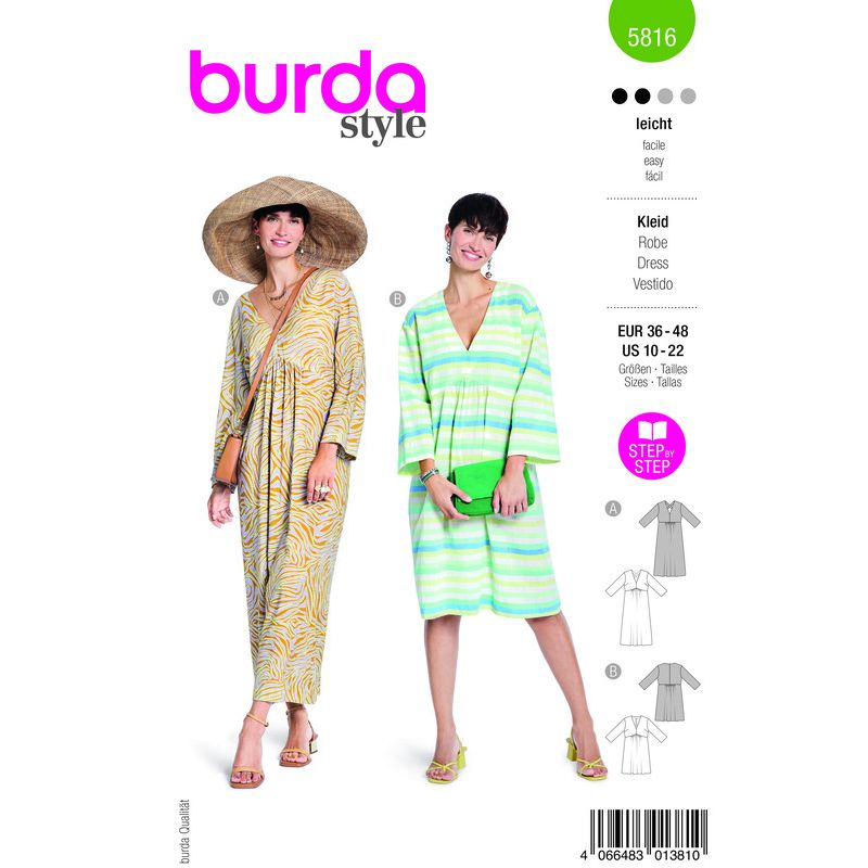 Patron Burda 5816 - Robe d'été