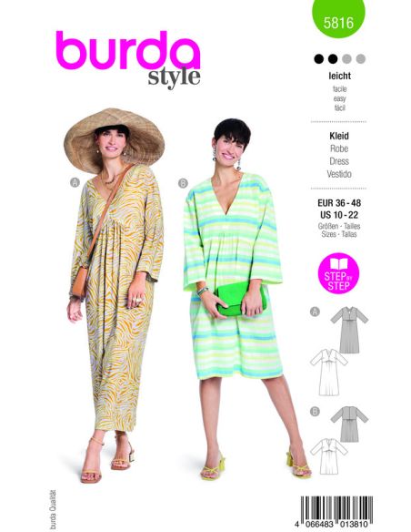 Patron Burda 5816 - Robe d'été