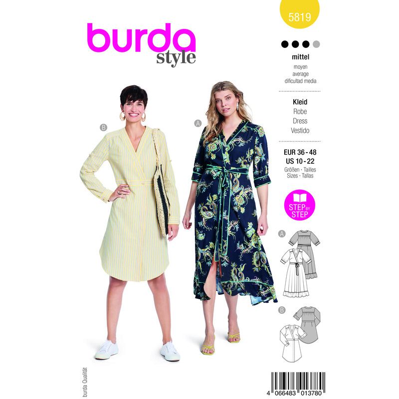 Patron Burda 5819 - Robe portefeuille