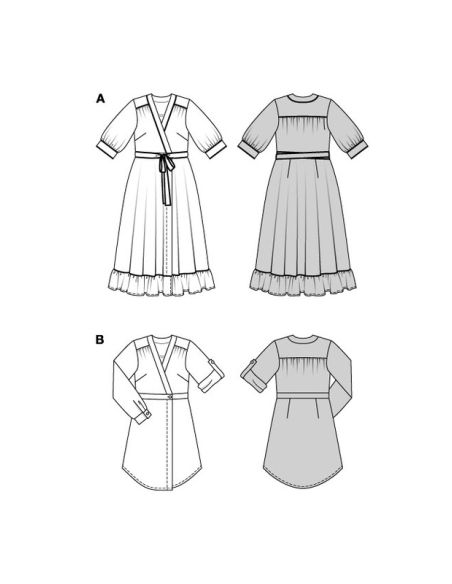 Patron Burda 5819 - Robe portefeuille