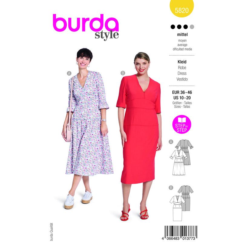 Patron Burda 5820 - Robe