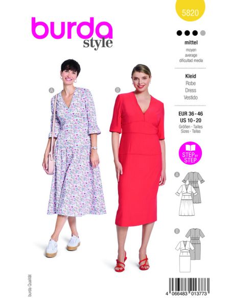 Patron Burda 5820 - Robe